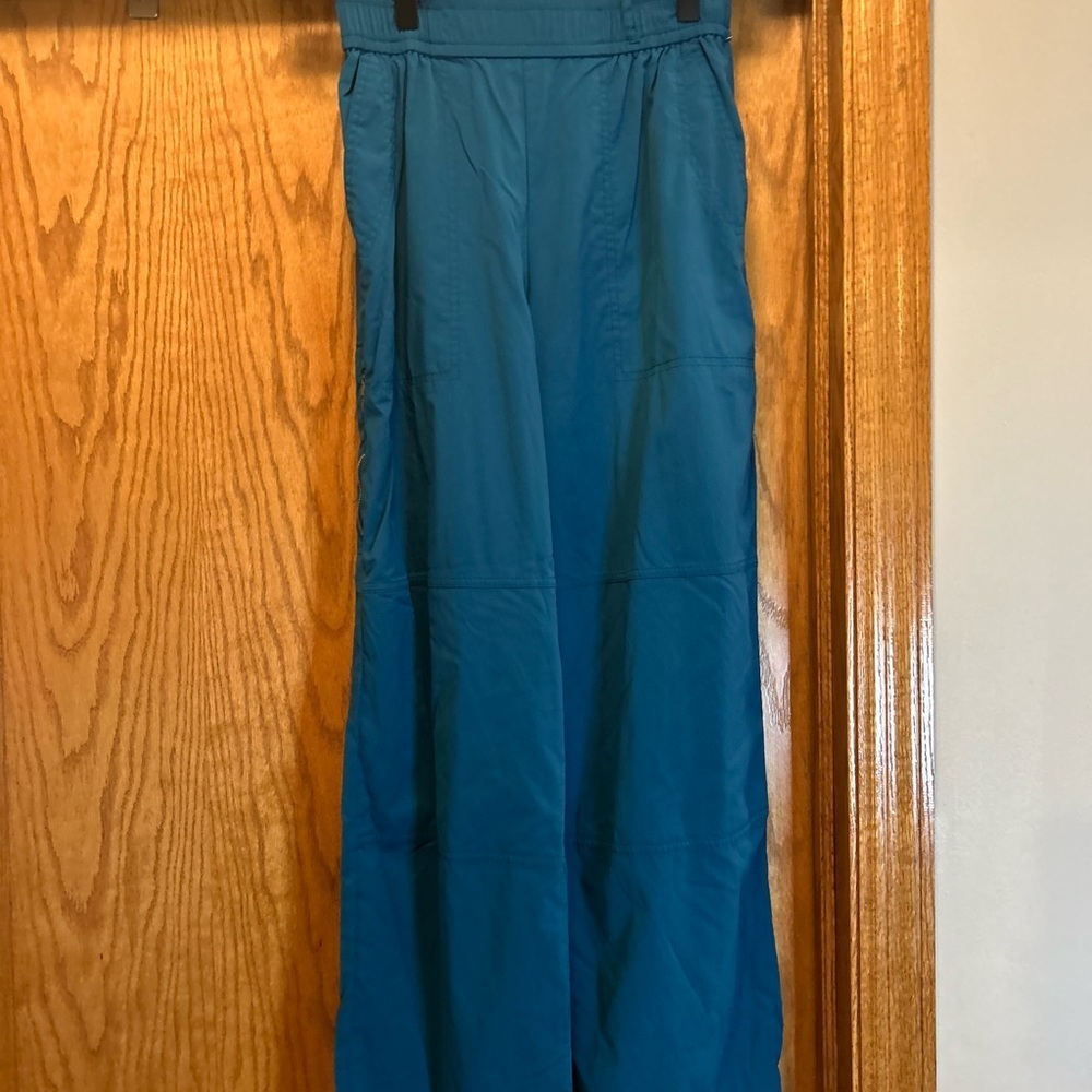 Athleta Highlands pant women’s teal wide leg high rise travel pants - Picture 8 of 9